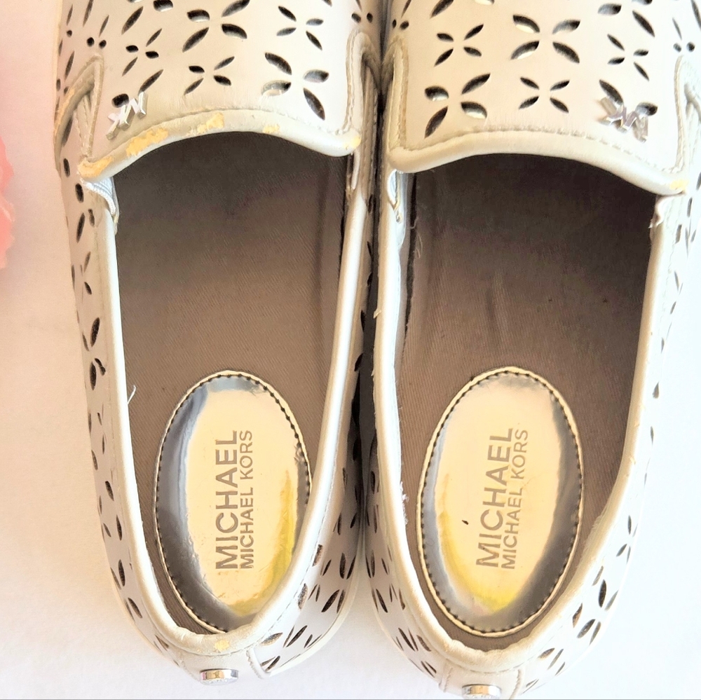 MICHAEL Michael Kors MK Leather Signature Keaton Slip On Sneakers 10M - Picture 5 of 10